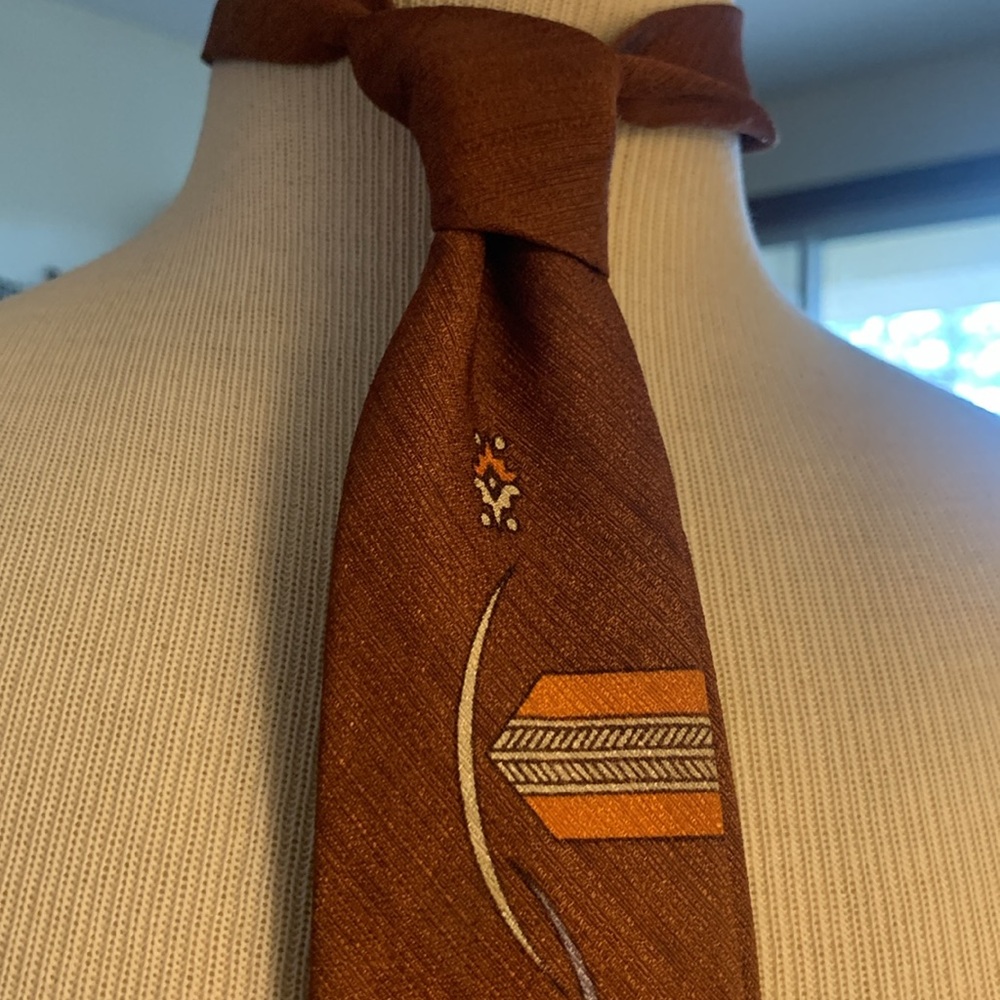 50’s COOL RETRO ABSTRACT BEATNIK HIPSTER TIE - Picture 2 of 13